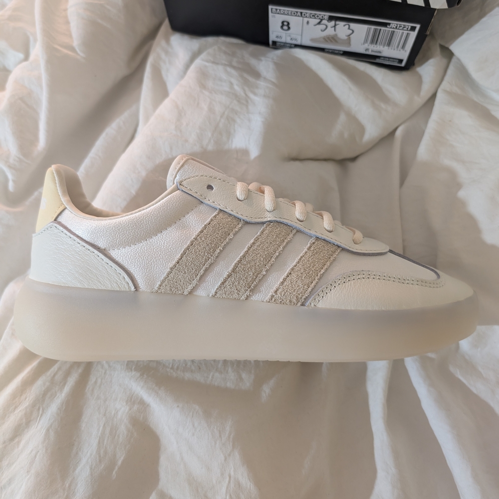 Adidas White and Cream Sneakers